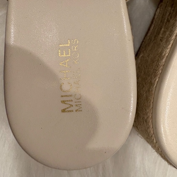 MICHAEL KORS platform ivory slides sandals shoes 8 - Picture 9 of 12